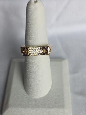 14k Gold Plated Pavé Crystal Accent Women's Ring
